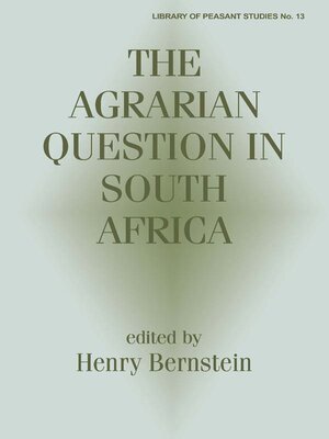 cover image of The Agrarian Question in South Africa